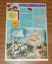 Seltene Werbung vintage BARBIE Hochzeitskutsche mit Brautpaar Barbie & Ken 1983