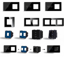 Glas Lichtschalter, Steckdose