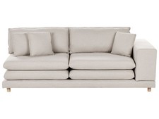 Sofa 2-Sitzer Stoffbezug beige