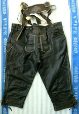 BESTICKTE BRAUNE KNIEBUNDHOSE