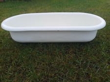 Emailwanne mit Abfluss,Dicht,Kinderwanne,Zinkwanne,Wanne,Email,Zink,Pflanzkübel