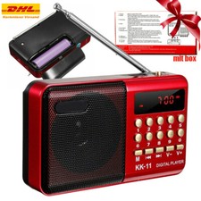 FM Radio Lautsprecher Akku Mini Box Musikbox FM Radio USB Cable SD Mit Batterie