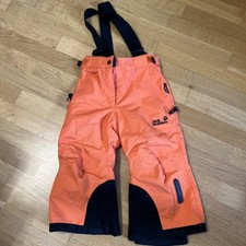 JACK WOLFSKIN TEXAPORE 4x4 Skihose RECCO abnehm. Träger orange schwarz Gr.104