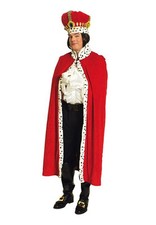 König Königsumhang Königsmantel mit Krone Prinz 130cm Karneval