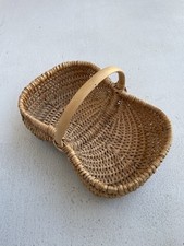 Gespaltener und Geschälter Weidenkorb handgrflochten 40 Jahre alt