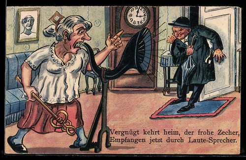 Mann kommt nach hause - kommt,