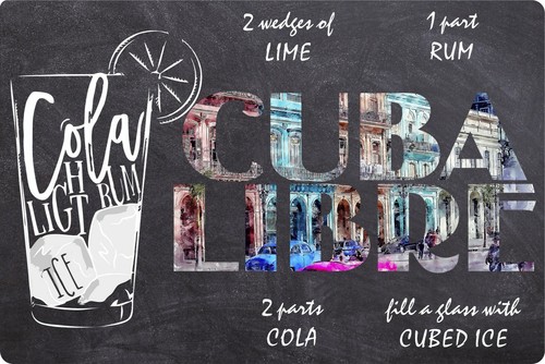 Blechschild cuba libre ca - blechschild, "cuba