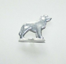 MINIATUR METALL FIGUR HUND SCHAUKASTEN SETZKASTEN VITRINE GOLDEN RETRIEVER FLACH