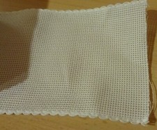 Stickband Aidastoff weiß mit weißen Rand 10 cm 7195/1 Preis für 1 Meter