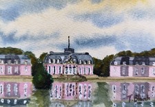 ORIGINAL AQUARELL - Schloß