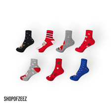 Rentier, Santa, Schneemann, Pinguin Weihnachtssocken Damen & Kinder 35-40