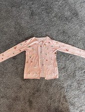 Rosa Cardigan von Room Seven – mit gestickten Blumen, leicht & luftig, wie neu