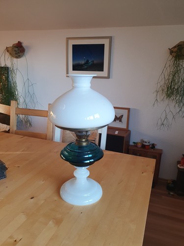 öllampe glas alabaster - glas,