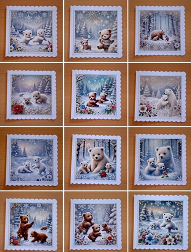 Weihnachtskarte bären - *gb*,