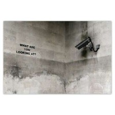 Vlies Fototapete Tapete Wandbild Banksy Kamera Graffiti Nr. H6990_TV