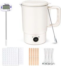 Elektrischer Wachsschmelztiegel, Antihaft-Schmelzset mit Ausgießer & Deckel, 800 ml... 