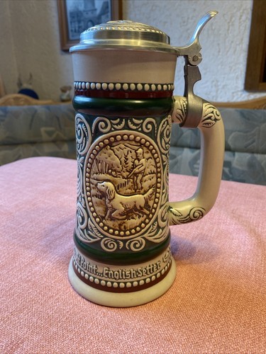 Bierkrug mit zinn deckel - bierkrug, aus