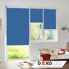 Seitenzugrollo Kettenzugrollo Verdunkelung Rollo Jalousie Sonnenschutz blau