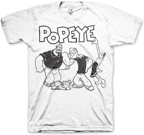 Popeye group shirt white - t-shirt,