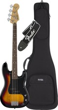 Fender Standard Precision Bass 3-Color Sunburst 4-Saiter E-Bass Softcase Gurt