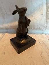 Bronze Skulptur / Figur ,"Hase