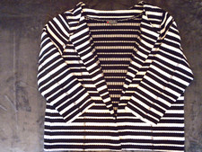 STREET ONE Strickjacke Gr. 42 schwarz weiß