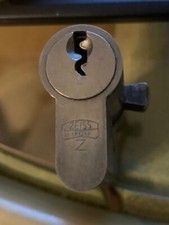 Schließ- Zylinder Wink Haus matt vernickelt AZ- 01 2 Schlüssel