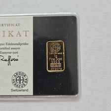 1 Gramm Goldbarren Argor Heraeus Switzerland Kinebar Vintage  Gold Or Oro Goud