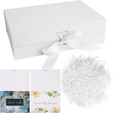 Weiß Geschenkbox mit Schleife, magnetische Geschenkkarton mit Deckel, Geschenk