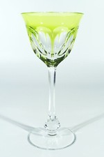 Ludwig MOSER Karlsbad Weinglas ° Überfangglas ° Schliffglas ° Ätzmarke