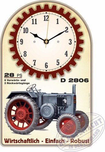 Oldtimer wanduhr motiv lanz - motiv,