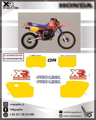 Aufkleber 600 1986 - xr, xr