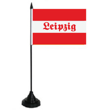 Tischflagge Leipzig Streifen
