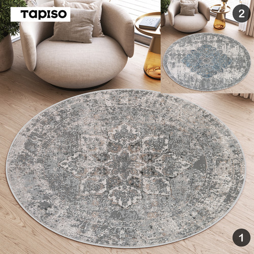 Teppich rund kurzflor - teppich,