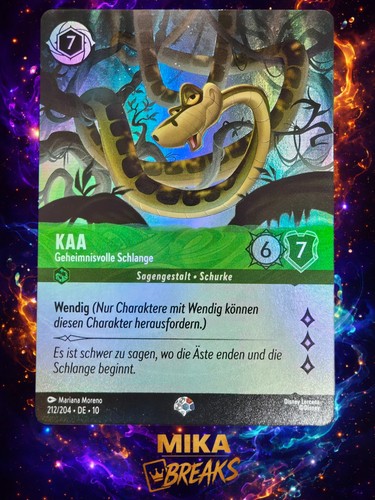 Disney lorcana karten kaa - lorcana,