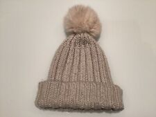 ❤️NP49€ TOP Bommelmütze Beige Einheitsgröße | Mütze Fell Bommel Kaninchenfell