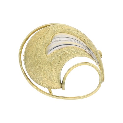 Brosche gold 333 - 333, bicolor