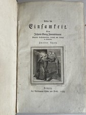 Johann Georg Zimmermann Ueber die Einsamkeit, Johann Georg Zimmermann 