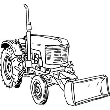 Stempel "Traktor mit Baggeraufsatz" unmontiert (RS048493)