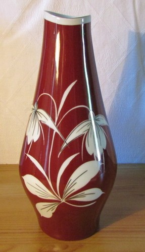 Braun glasierte vase - vase, aus