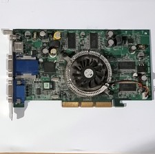 NVIDIA GeForce4 Ti 4200 AGP8x 128MB DDR Grafikkarte VGA DVI S-Video Retro Gaming