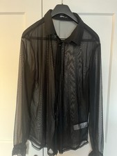 Hemd Transparent Schwarz XXL Neu Ungetragen mit Etikett