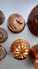 Alte Backformen,Deko,Kupfer ,7Stck,Gugelhupf,Trödel,Tw.m. Aufhänger,Küche,Schwan