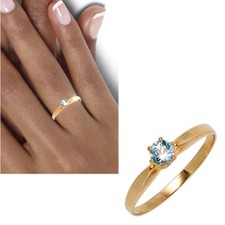 Edelstein Damenring 585 Gold