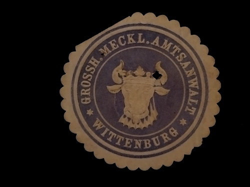 Siegelmarke grossh meckl - siegelmarke, grossh.