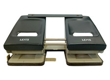 Leitz Locher Doppellocher Mehrfach aus Metall mit Anschlagschiene Büro 4-fach