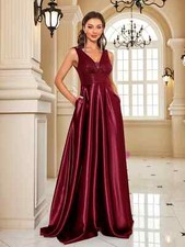 Damen Pailletten Abendkleid