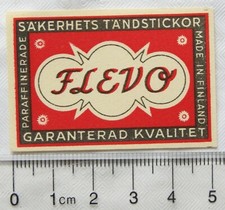 Vintage Sweden Matchbox Label