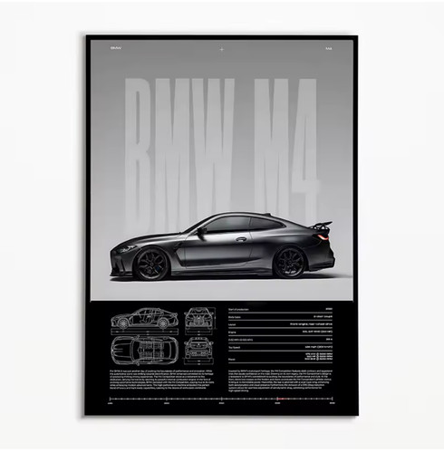 Bmw poster druck - m4,