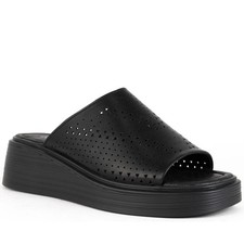 Black Casual Open Mules Super